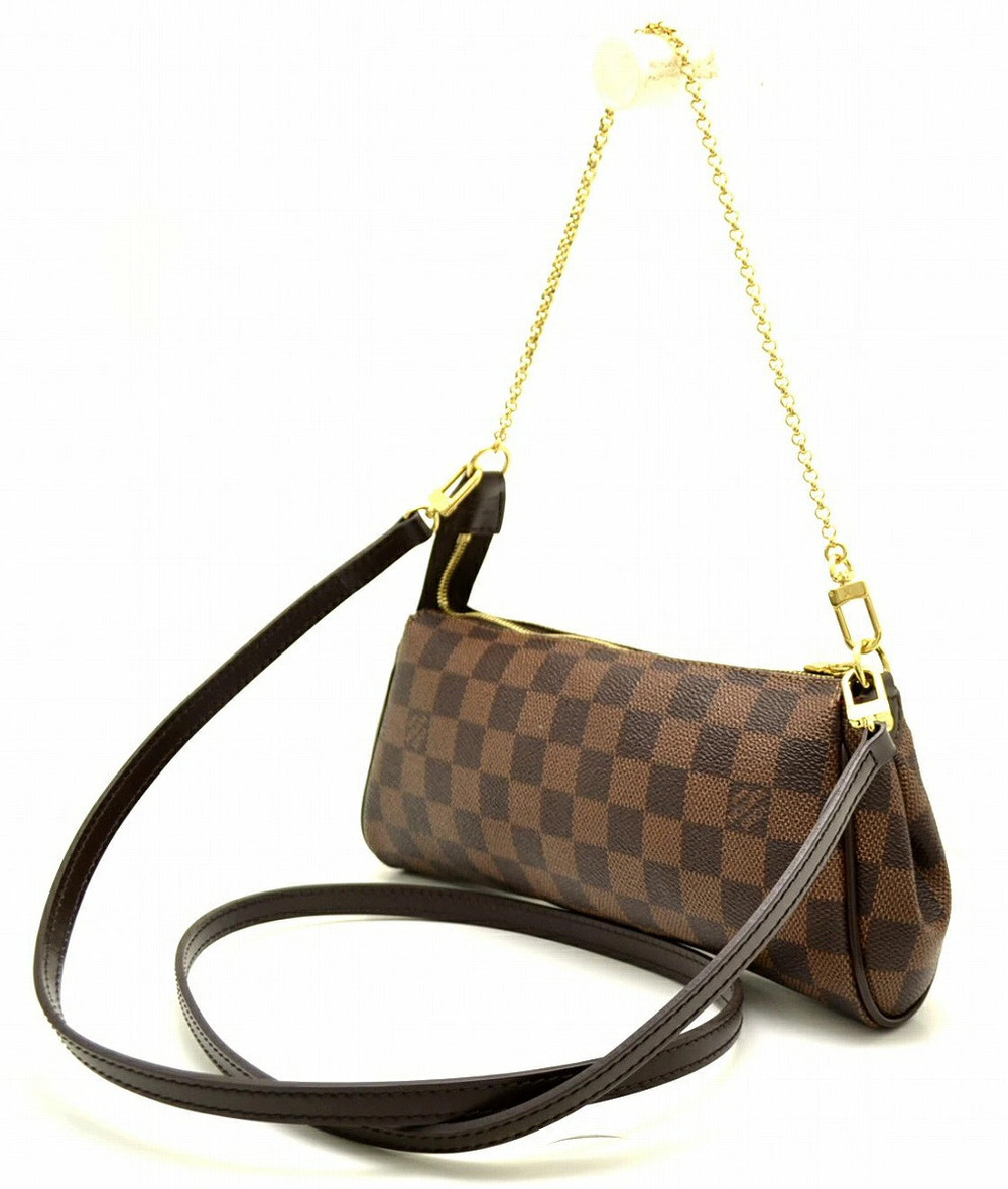 Louis Vuitton Eva Bag Damier Shoulder Chain Bag Accessory Brown
